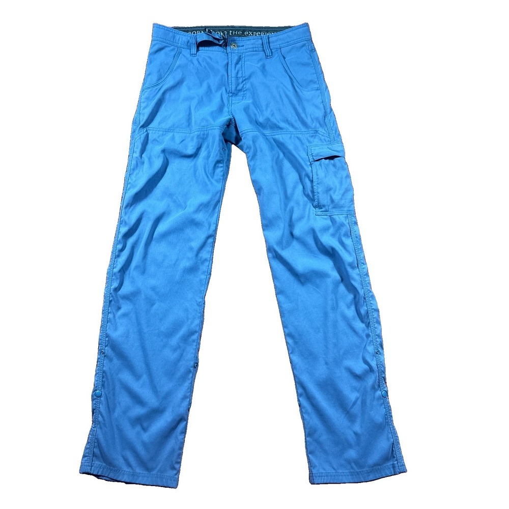 PrAna Pants Mens Blue Stretch Zion Hiking Outdoor Cargo 30/34